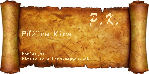 Póra Kira névjegykártya